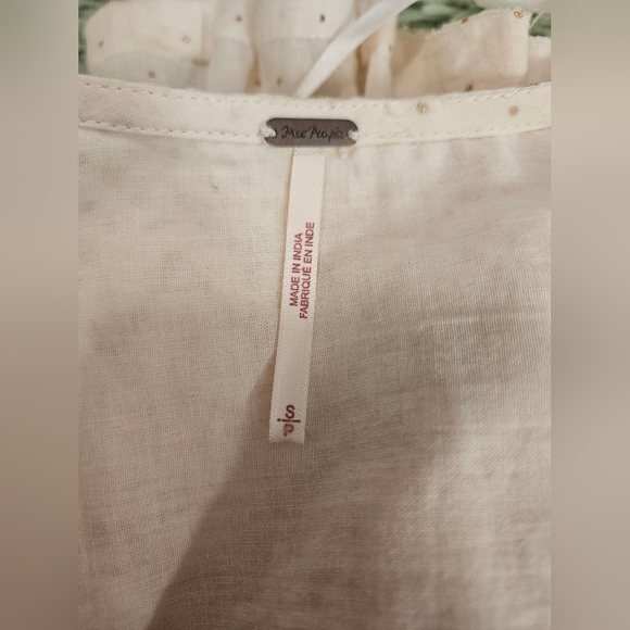 Free People Counting Stars Peasant Blouse Boho Size S - Picture 13 of 14